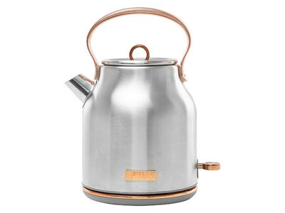 Haden Heritage 1.7L Electric Kettle - Steel and Copper