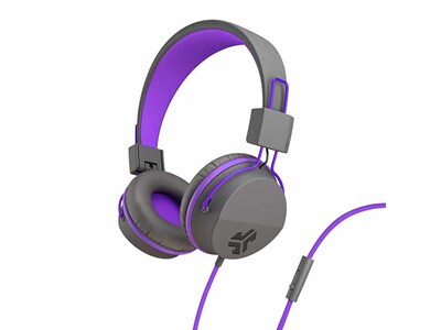 JLab JBuddies Studio Over Ear Wired Kids Headphones - Purple/Grey