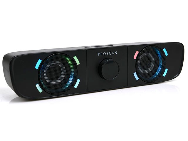 Haut-parleur LED Bluetooth illuminer de Proscan avec radio FM - Noir