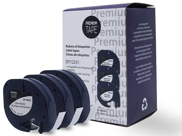 Premium Tape Trio-pack (16952,91331,91330) 1/2" x 13' (12mm) Compatible with Dymo 12331