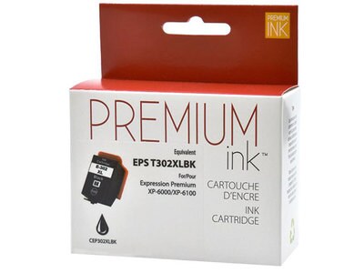 Premium Ink Replacement Ink Cartridge Compatible with Epson T302XL020 - Black