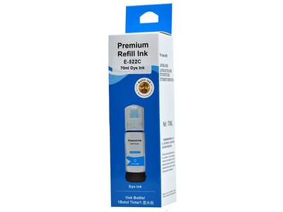 Premium Ink Replacement Ink Bottle Compatible with Epson T522220 - Cyan