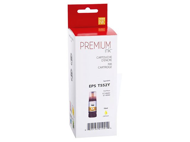 Premium Ink Replacement Ink Bottle Compatible with Epson T552420 - Yellow