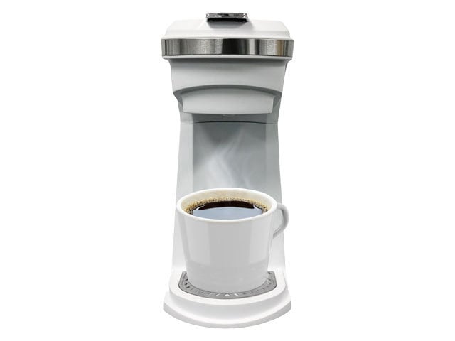 Frigidaire Stainless Steel K-Cup/Ground Coffee Compatible 2-in-1 Coffee Maker - White