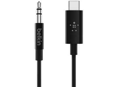 Belkin RockStar™ Câble audio de 3,5 mm vers USB-C™ - noir.