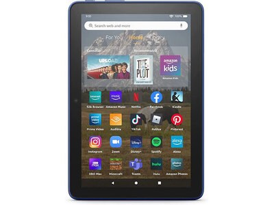 Tablette de 8 po avec processeur Hexa-cœur à 2 GHz, espace de stockage de 32 Go Fire 8 HD (2022) de Amazon - Denim