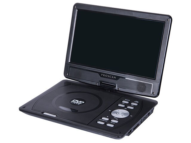 Lecteur DVD portable 10 po avec écran pivotant de Proscan - noir