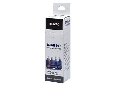 Premium Ink Replacement Ink Bottle Compatible with Epson T664120 - Black