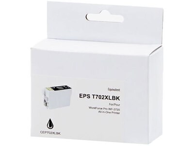 Premium Ink Replacement Ink Cartridge Compatible with Epson T702XL -  Black