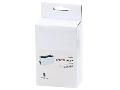 Premium Ink Replacement Ink Cartridge Compatible with Epson T802XL - Black