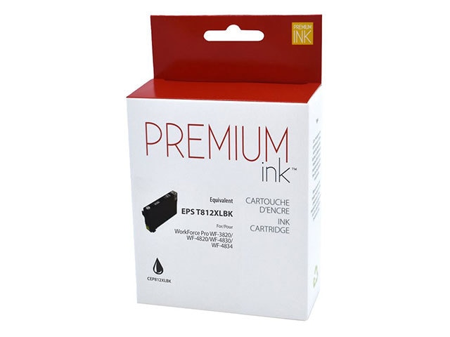 Premium Ink Replacement Ink Cartridge Compatible with Epson T812XL120 - Black