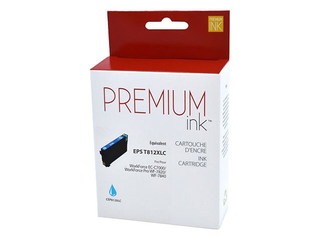 Premium Ink Replacement Ink Cartridge Compatible with Epson T812XL220 - Cyan