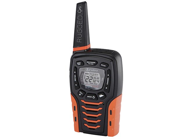 Cobra ACXT645 Waterproof Two-Way Radio with 56 km Range - Black & Orange - 2-Pack