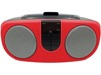 Proscan Portable CD Boombox with AM/FM Radio - Red
