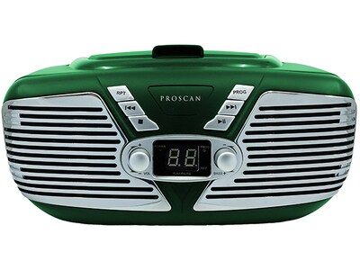 Proscan Portable Retro CD Boombox with AM/FM Radio - Green