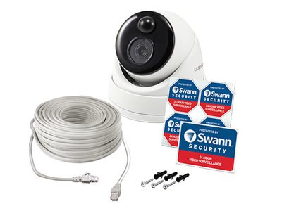 Caméra de sécurité Swann Professional IP à dôme à détection thermique 4K Ultra HD