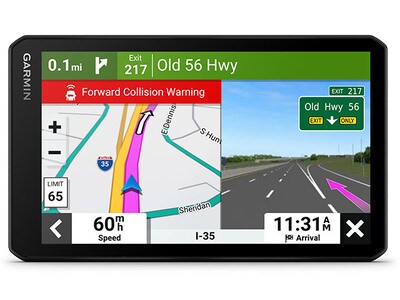 Navigateur GPS Garmin DriveCam™ 76 à écran 7 pouces avec Dash Cam intégrée - Noir