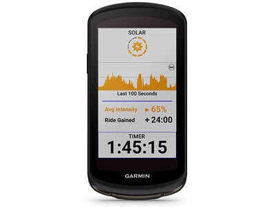 Ordinateur de vélo solaire Garmin Edge® 1040 avec GPS - Appareil uniquement - Noir