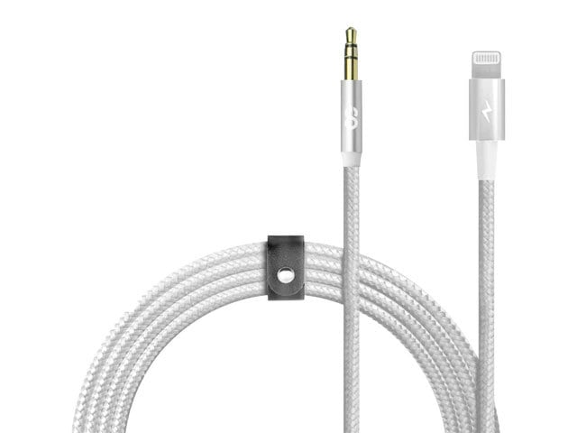LOGiiX Piston Connect Braid 1M (4') Aux to Lightning Cable - White
