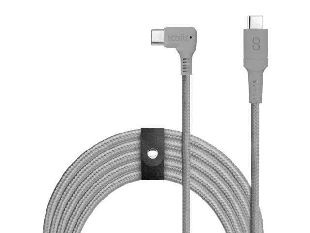 LOGiiX Piston Connect XL 90 3M (10') USB-C to USB-C Cable - Graphite Grey