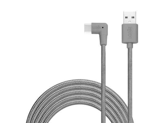 LOGiiX Piston Connect XL 90 3M (10') USB-A to USB-C Cable - Graphite Grey