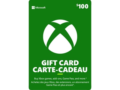 Xbox Live Gift Card $100 CAD (Code Electronique)