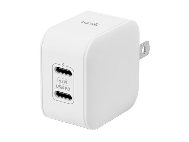 LOGiiX Power Plus 45W Duo Wall Charger - White