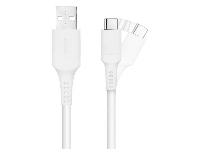 LOGiiX Sync & Charge Anti-Stress 1.2M (4') USB-A to USB-C Cable - White