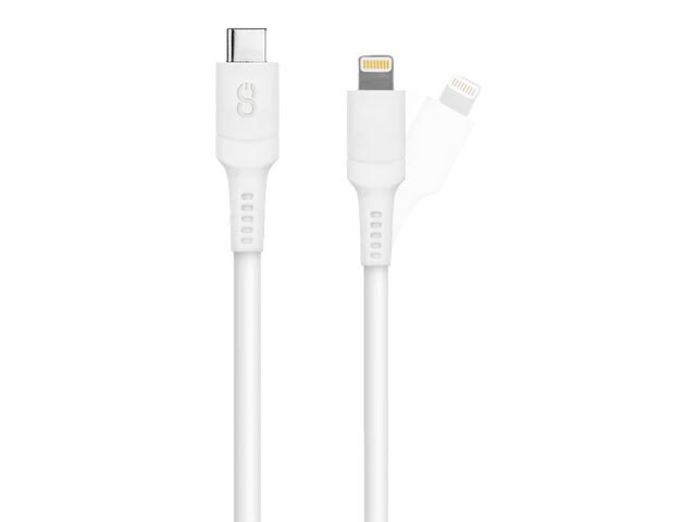LOGiiX Sync & Charge Anti Stress 1.2M (4') USB-C to Lightning Cable - White
