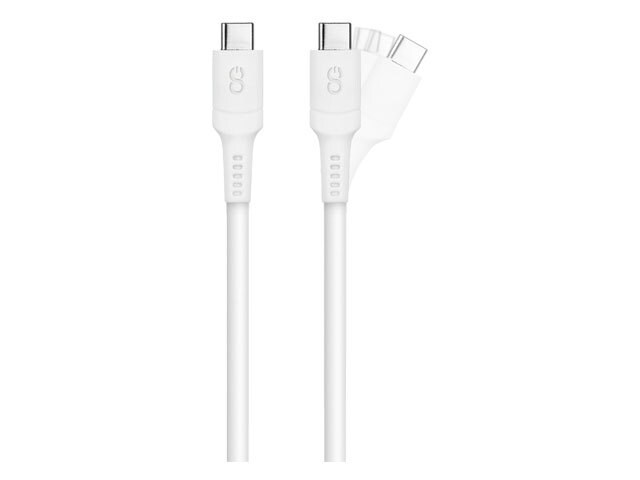 LOGiiX Sync & Charge Anti Stress 1.2M (4') USB-C to USB-C Cable - White