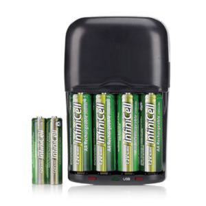 InfiniCell AA/AAA Battery Charger - Black