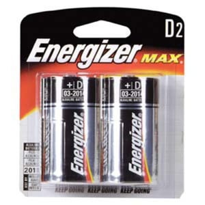 Energizer E-95BP2 MAX D Alkaline Battery - 2-Pack