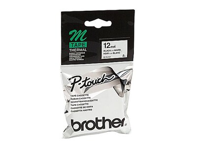 Brother MK231 Black/White 12mm Tape