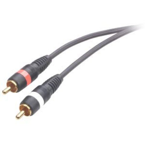 VITAL 1.8m (6’) Shielded Stereo RCA Phono Cable - Black