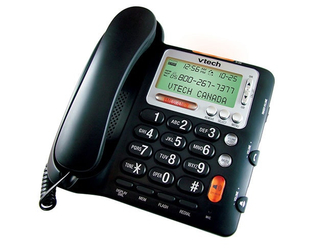 Téléphone à cordon VTech CD1281 - Noir