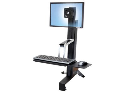 Ergotron 33-342-200 WorkFit-S Single LD Sit-Stand Workstation