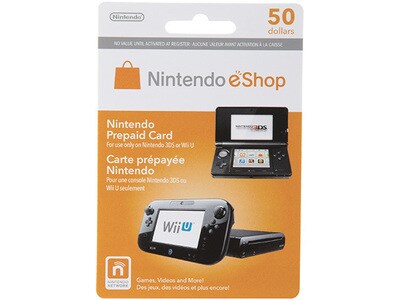 Carte pour la boutique en ligne de Nintendo pour Nintendo 3DS et Wii U - 50 $