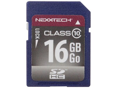 Carte mémoire SDHC Pro de classe 10 de Nexxtech- 16 Go
