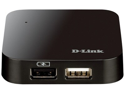 D-Link DUB-H4BL 4-Port USB 2.0 Hub - Black