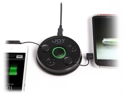 The Joy Factory ZipMini Touch-n-go Multi-Charging Station with Apple 30-Pin & Micro USB ZipTail Receivers - Black