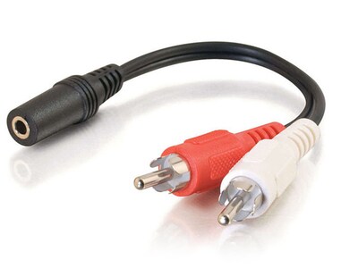 C2G 40424 3.5mm Stereo Female to 2 RCA Male Y-Cable