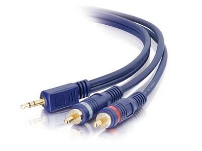 C2G 40614 1.8m (6ft) Velocity One 3.5mm Stereo Male to Two RCA Stereo Male Y-Cable