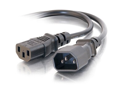 C2G 03142 0.6m (2') 18 AWG Computer Power Extension Cord (IEC320C14 to IEC320C13)