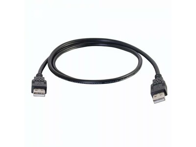 Câble USB 2,0 mâle A vers mâle A de 2 m C2G 28106 - Noir