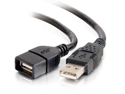 C2G 52107 2m (6.5') USB 2.0 A Male to A Female Extension Cable - Black (6.6ft)