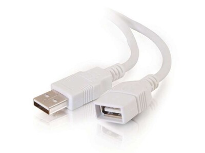 Câble de rallonge USB A vers A de 2 m C2G 19018 - Blanc
