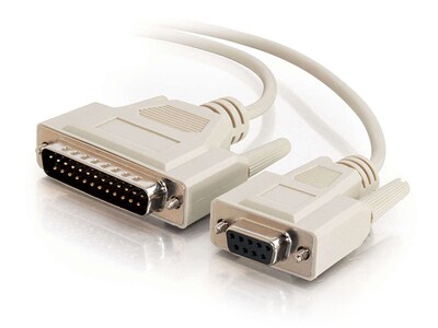 Câble de modem de 6 pi DB9 F vers DB25 M C2G 02518