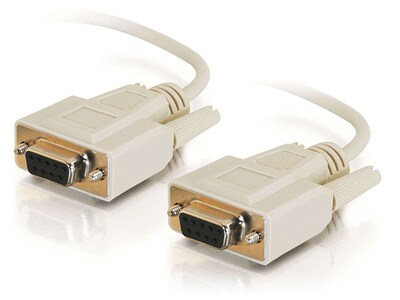 C2G 03044 1.8m (6') DB9 F/F Serial RS232 Null Modem Cable - Beige