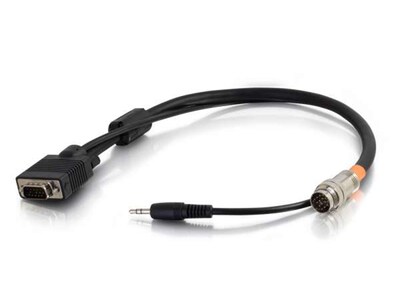 Câble de raccordement audio 3,5 + HD 15 de 6 pi RAPID RUN C2G 60050