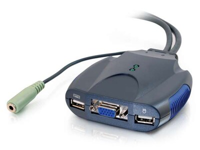 Commutateur USB Micro KVM avec audio et 2 port VGA C2G 52043
